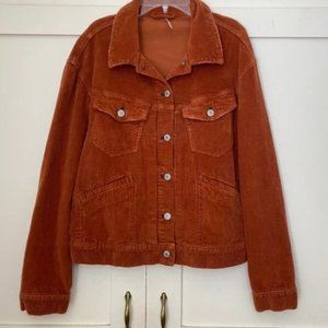 Free People Burnt Orange Corduroy Jacket